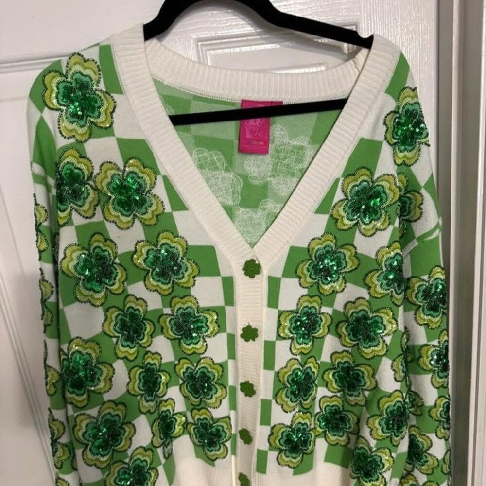 Queen of Sparkles Shamrock Cardigan